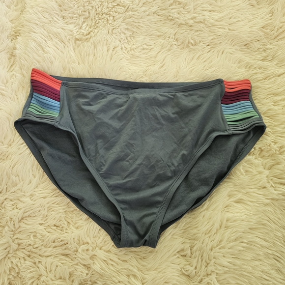 Time and Tru Other - Time and Tru Women's Bikini Bottom with Rainbow Stripes